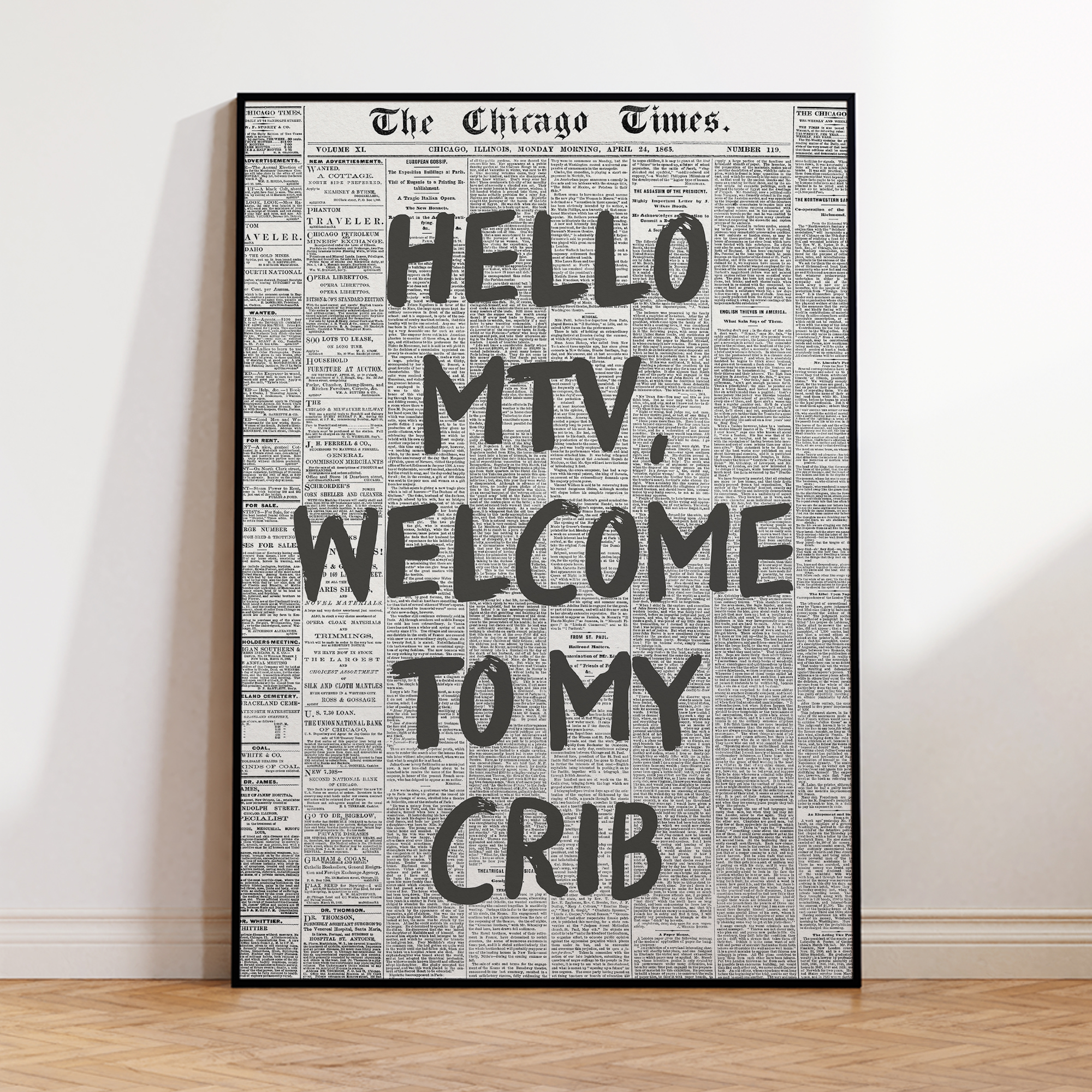 Hello MTV Welcome To My Crib F - Abstract Oil Painting avaliação e preço