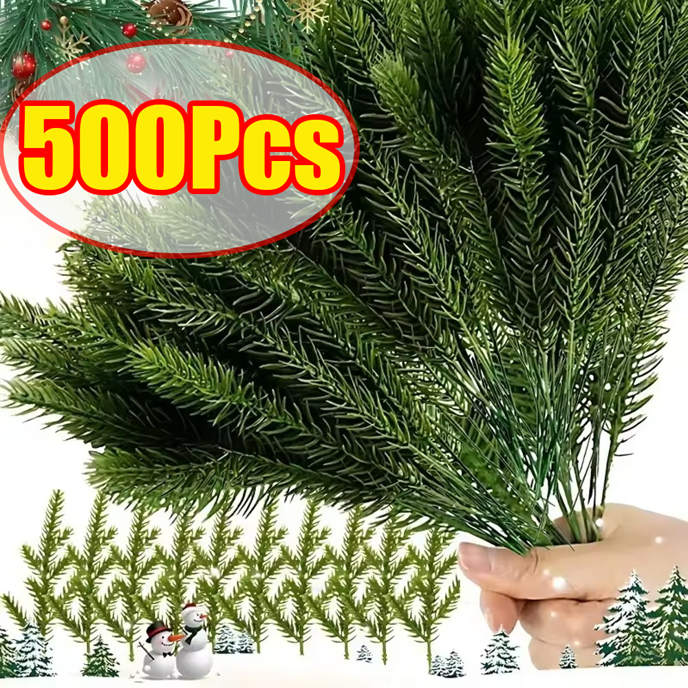1-500Pcs Artificial Plant Chri - Home Decor Xmas Gifts avaliação e preço