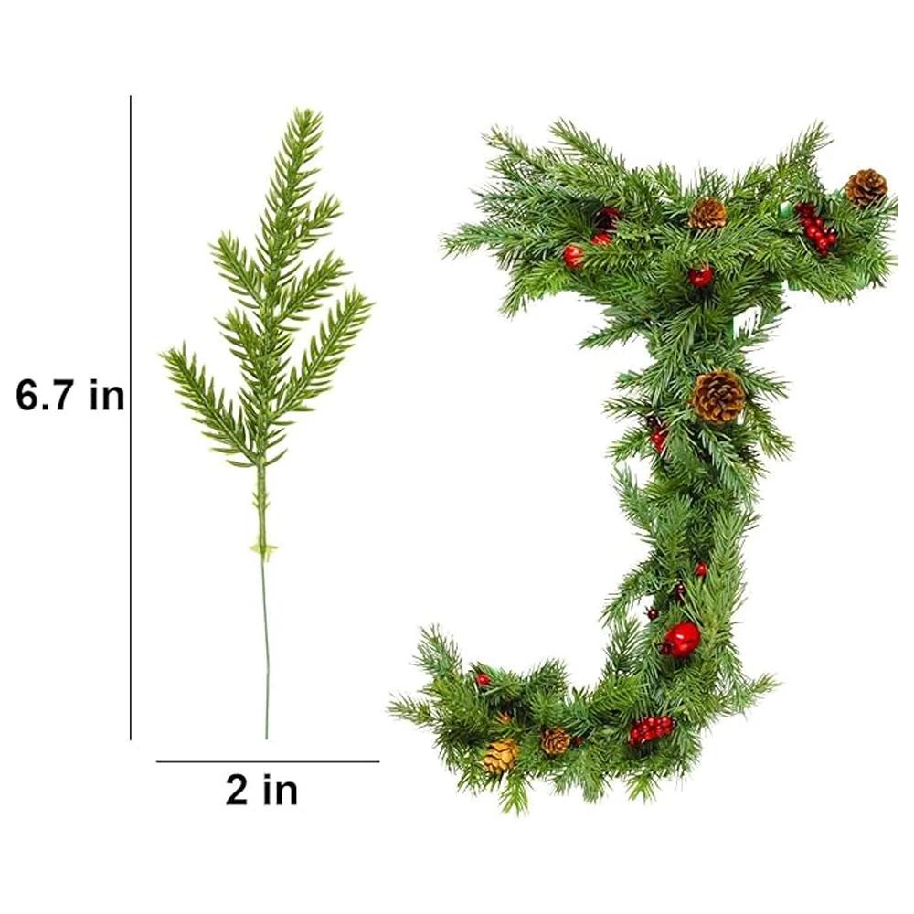 1-500Pcs Artificial Plant Chri - Home Decor Xmas Gifts avaliação e preço
