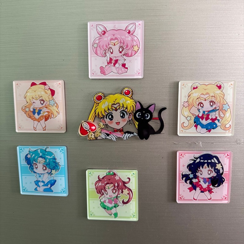 7Pcs/set Sailor Moon Anime Car - Home Decor Sticker avaliação e preço