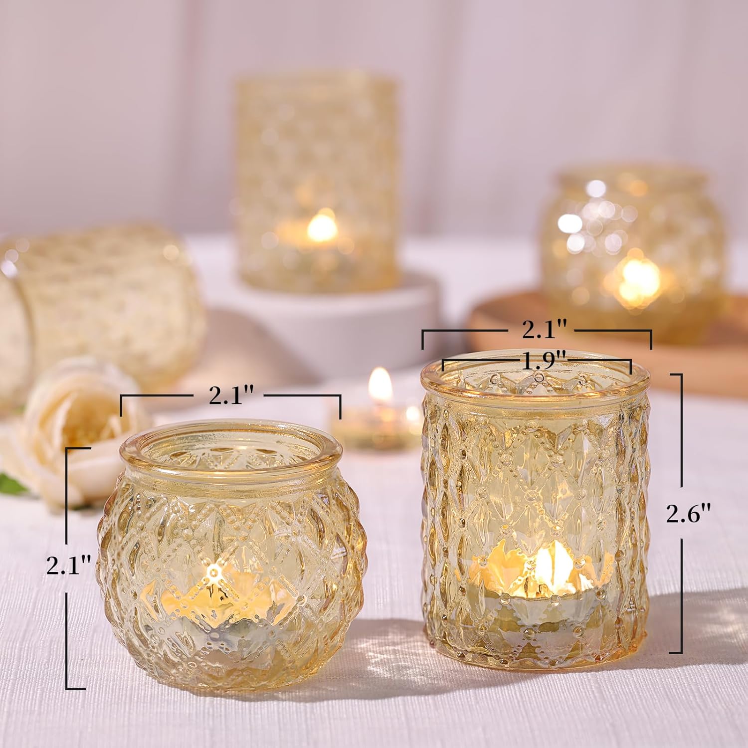 Gold Votive Candle Holders for - Home Decor Gold avaliação e preço