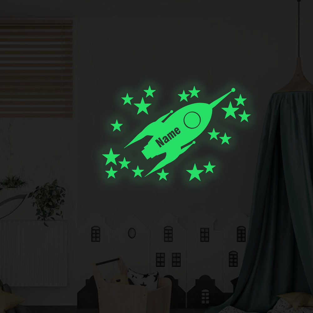 1pc Cartoon Rockets and stars  - Home Decor Sticker avaliação e preço