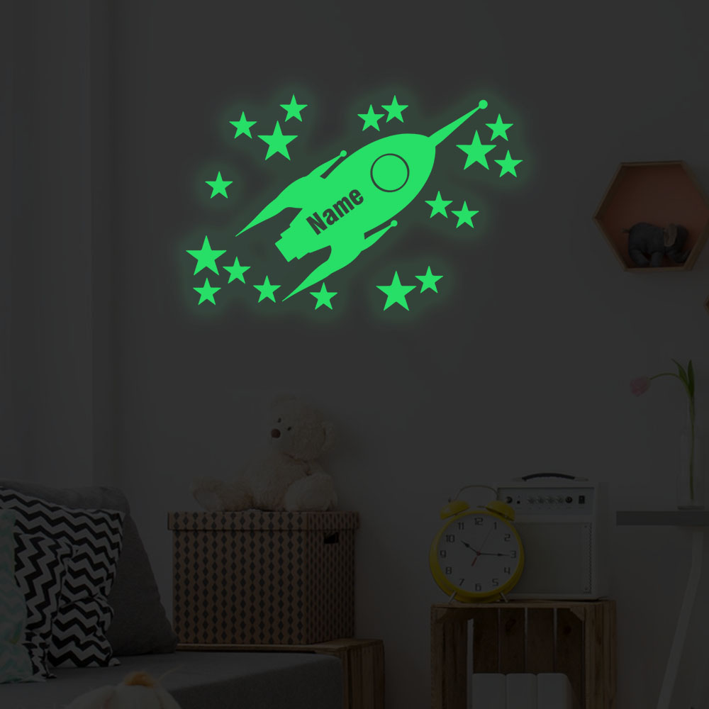 1pc Cartoon Rockets and stars  - Home Decor Sticker avaliação e preço