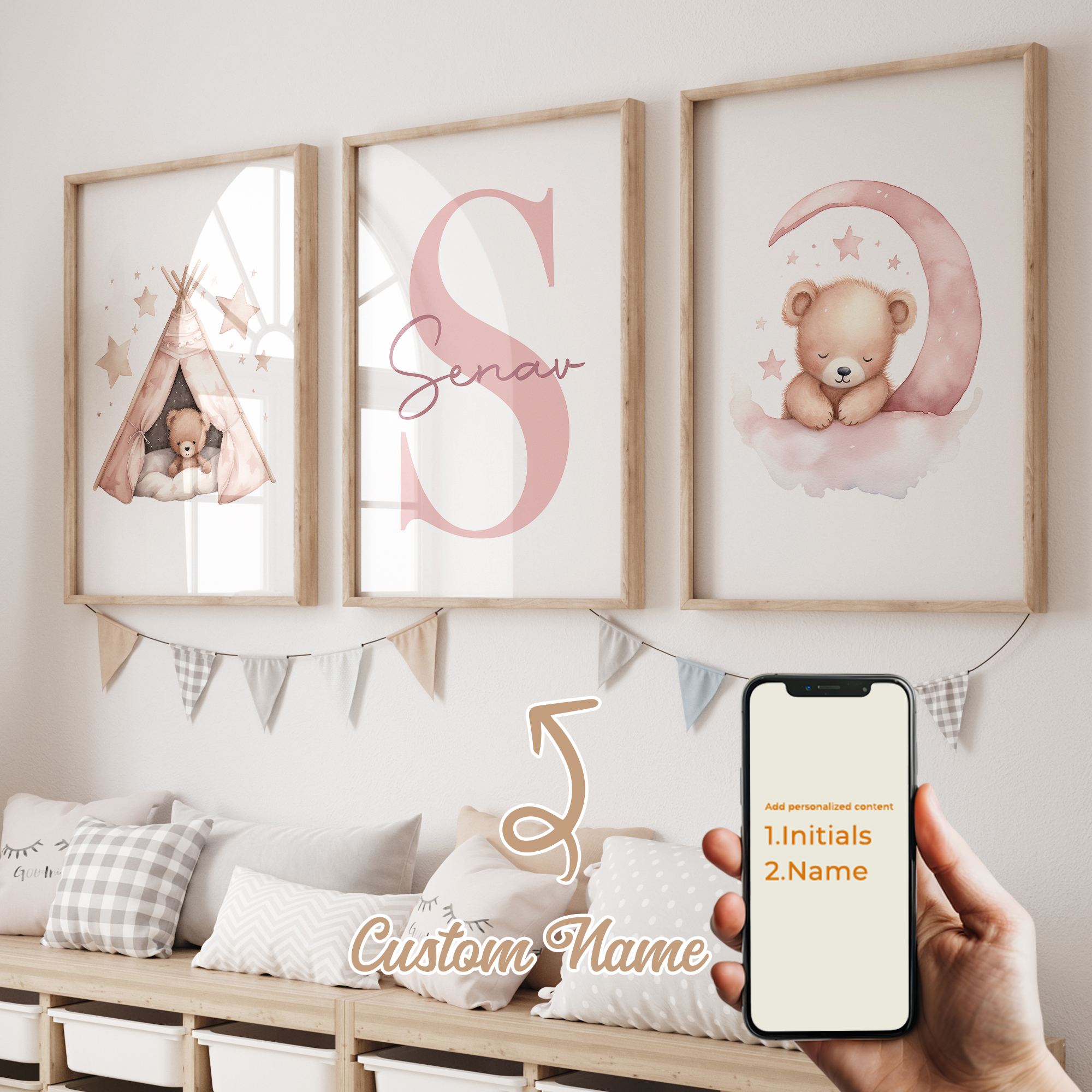 3pcs Personalized Custom Name  - Home Decor Solution avaliação e preço