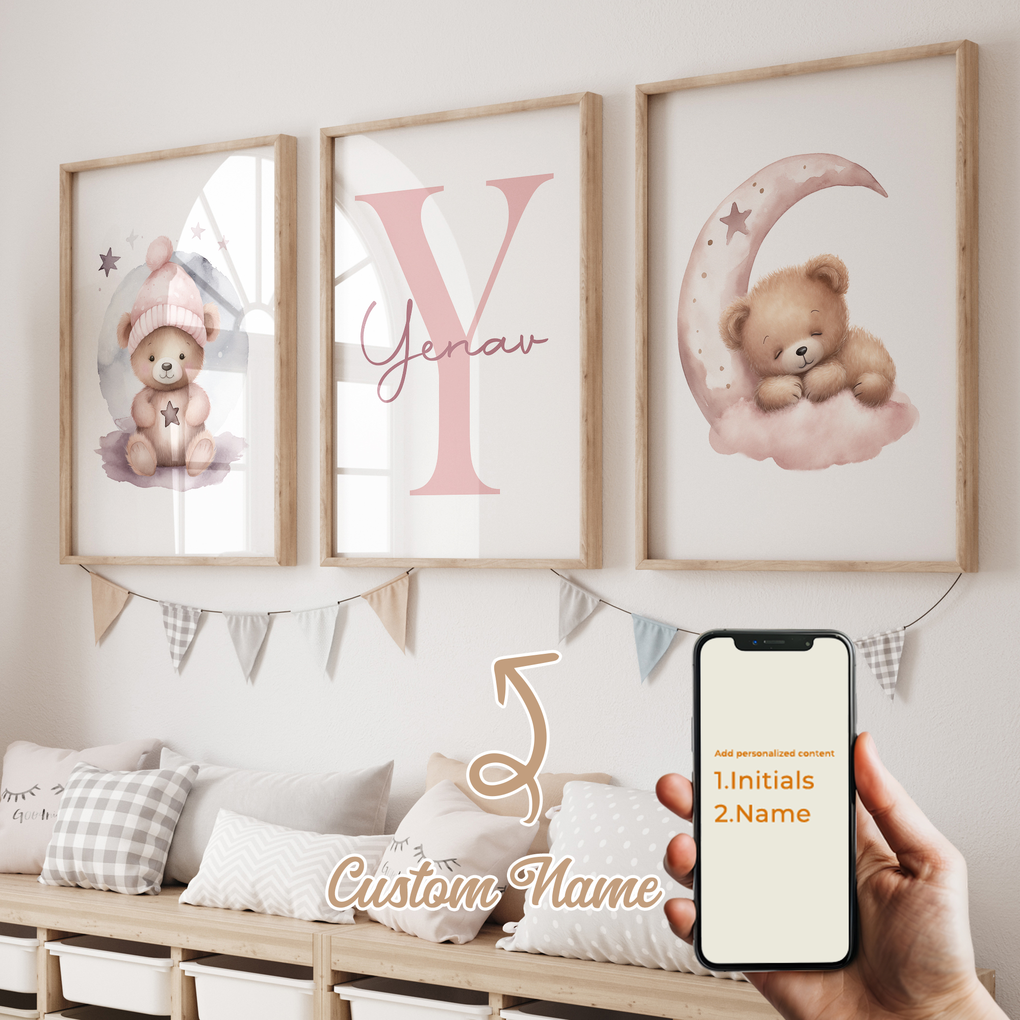 3pcs Personalized Custom Name  - Home Decor Solution avaliação e preço