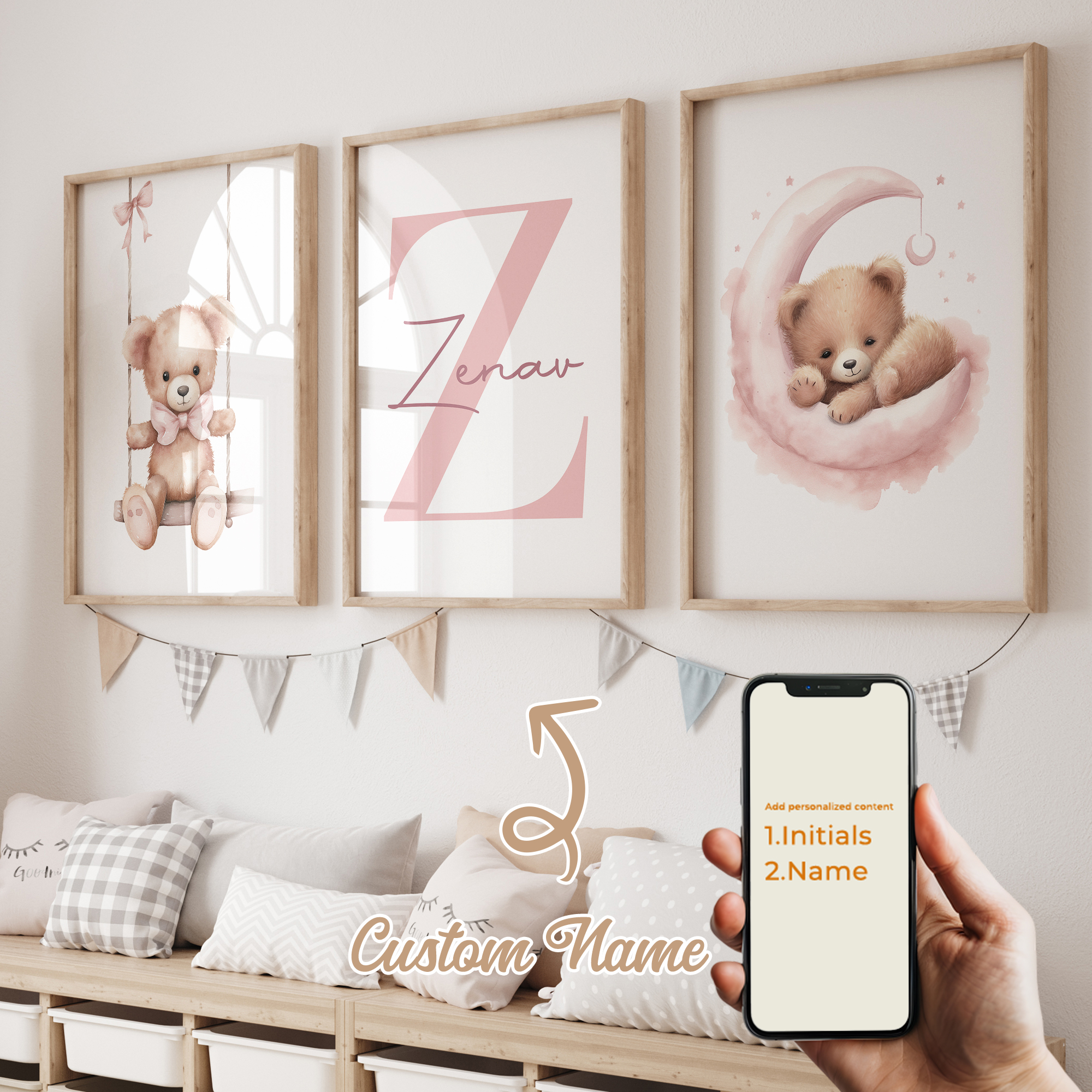 3pcs Personalized Custom Name  - Home Decor Solution avaliação e preço