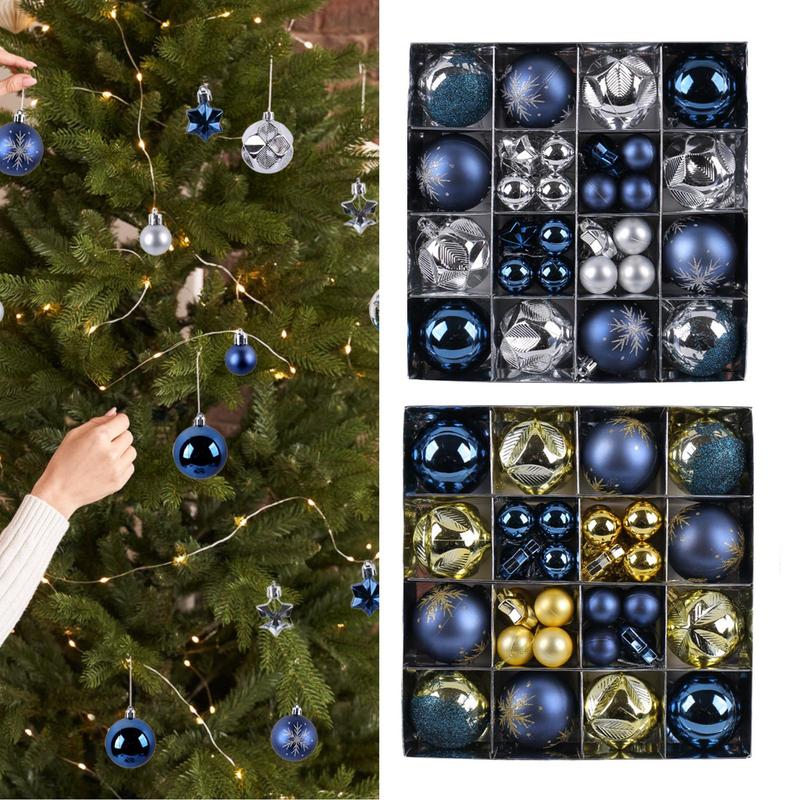 Christmas Ball Ornaments 44 Pi - Home Decor Retail Stores avaliação e preço