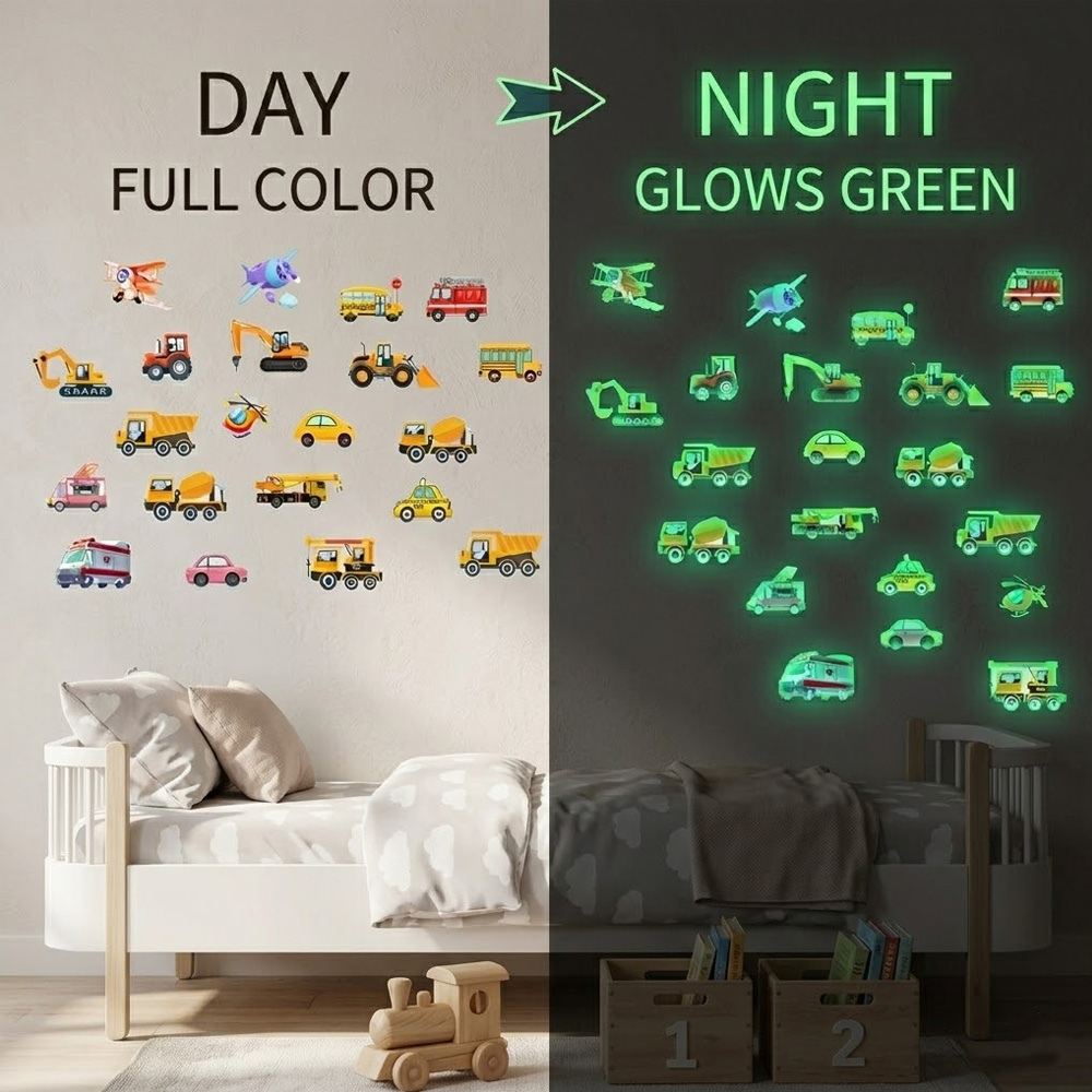 Luminous Car Wall Sticker 21Pc - Home Decor Kit avaliação e preço