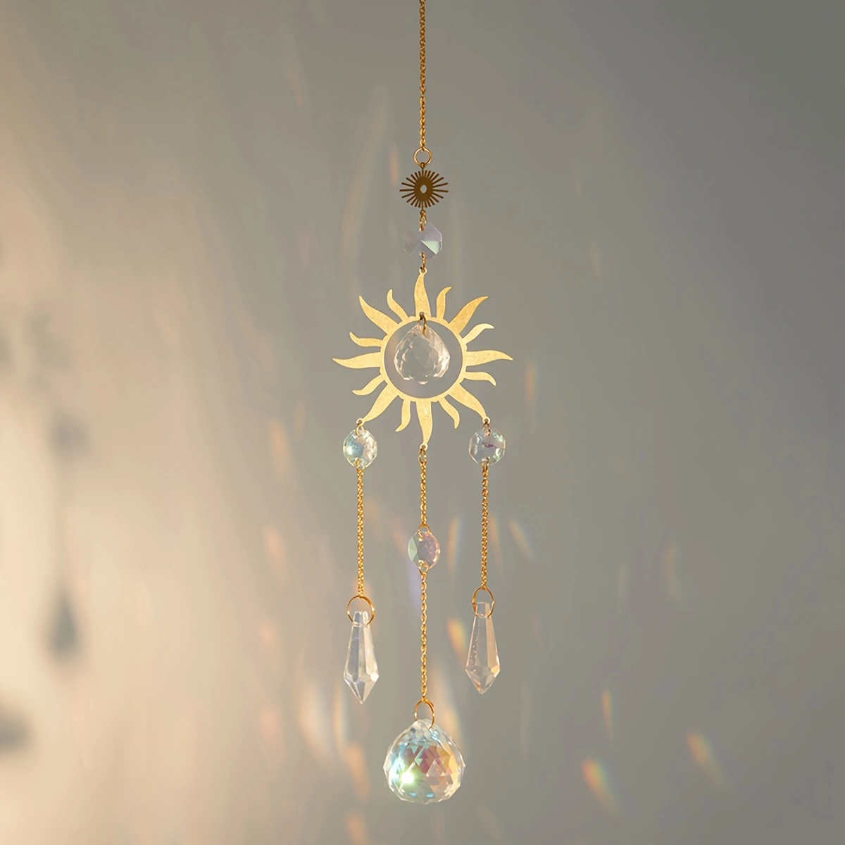 1pc metal sun pendant handmade - Crystal Sun Catcher avaliação e preço