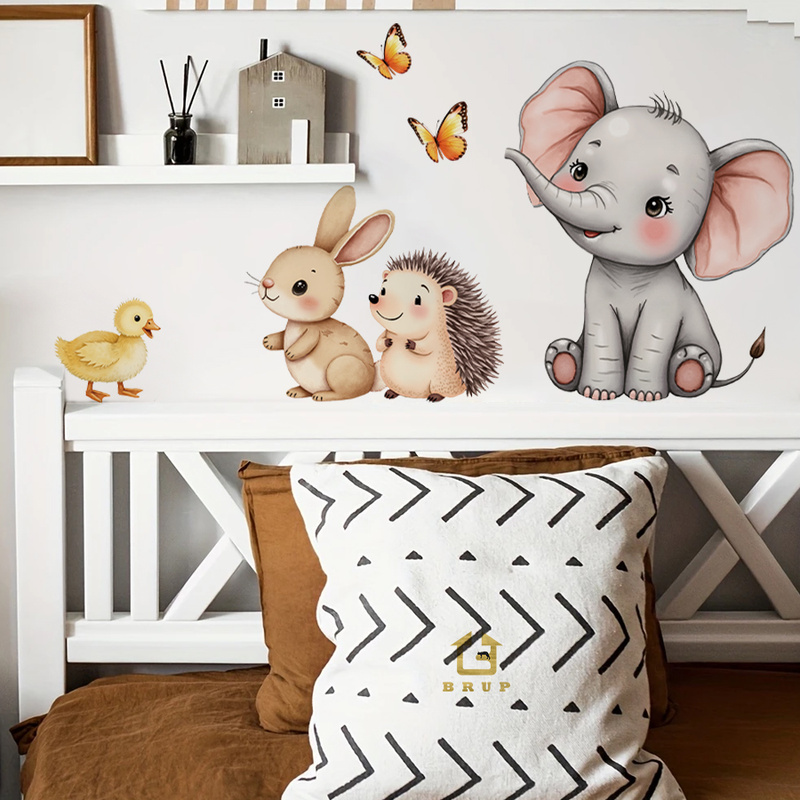 Cartoon Animal Wall Sticker -  - Home Decor Kit avaliação e preço