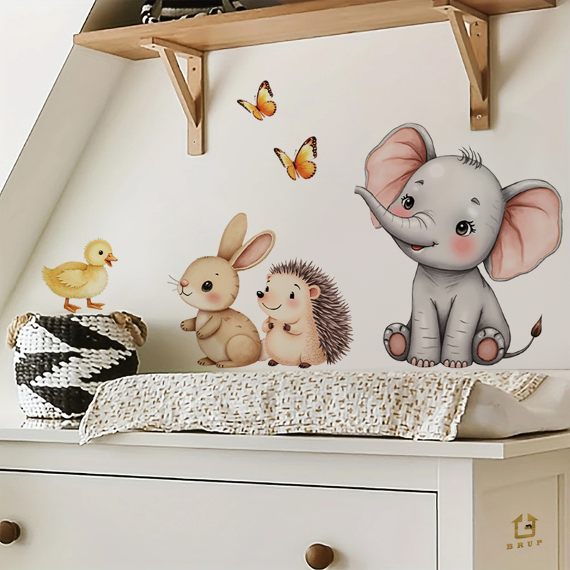 Cartoon Animal Wall Sticker -  - Home Decor Kit avaliação e preço