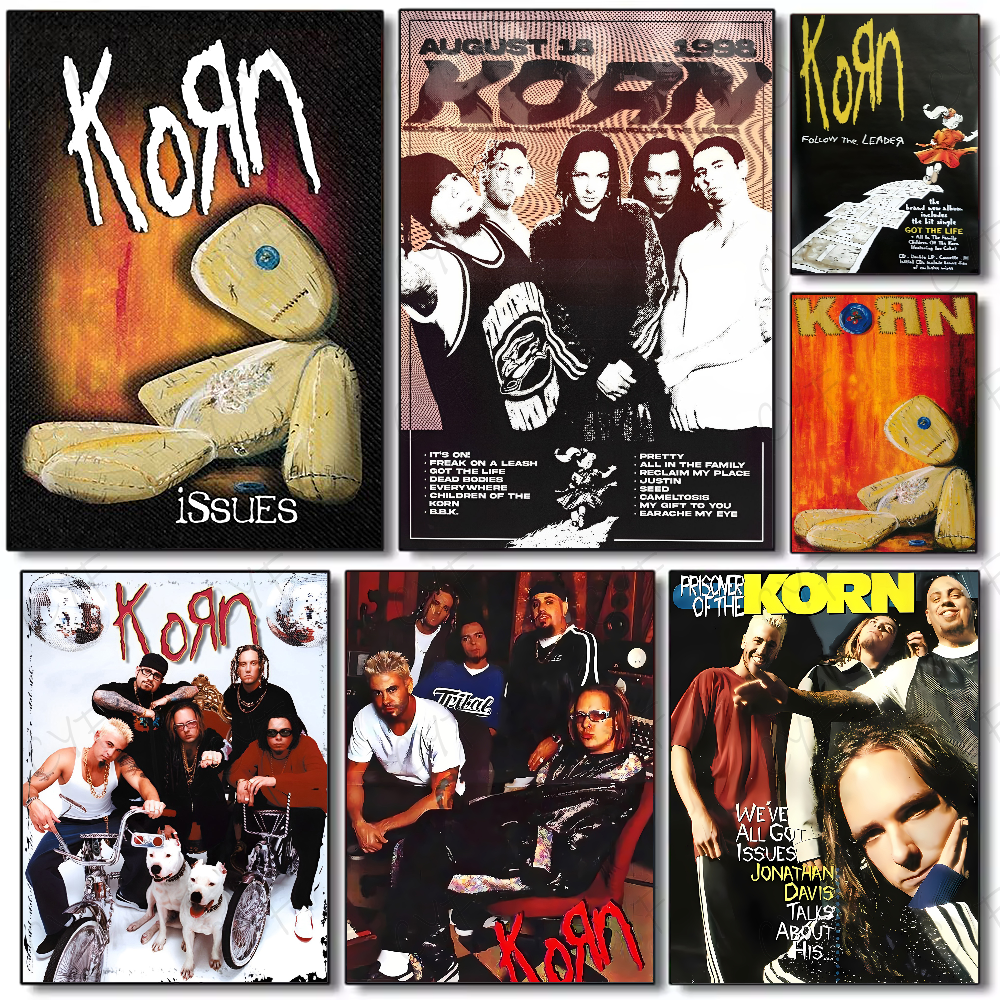 Korn Rock Band Music Poster HD - Abstract Oil Painting avaliação e preço