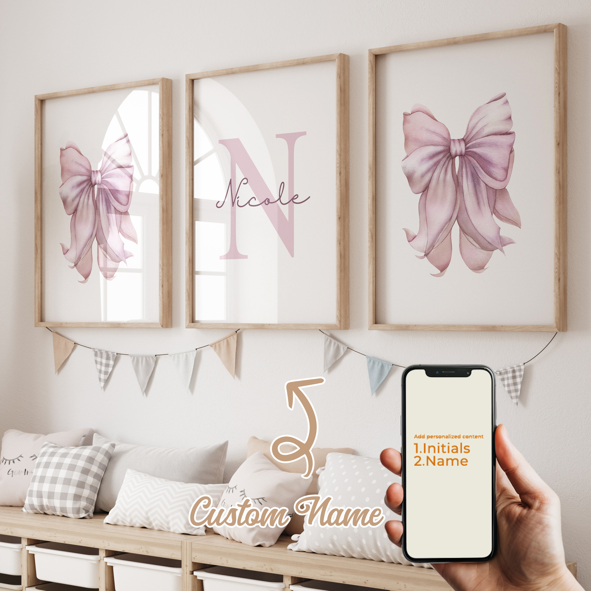 3pcs Personalized Custom Name  - Home Decor Solution avaliação e preço