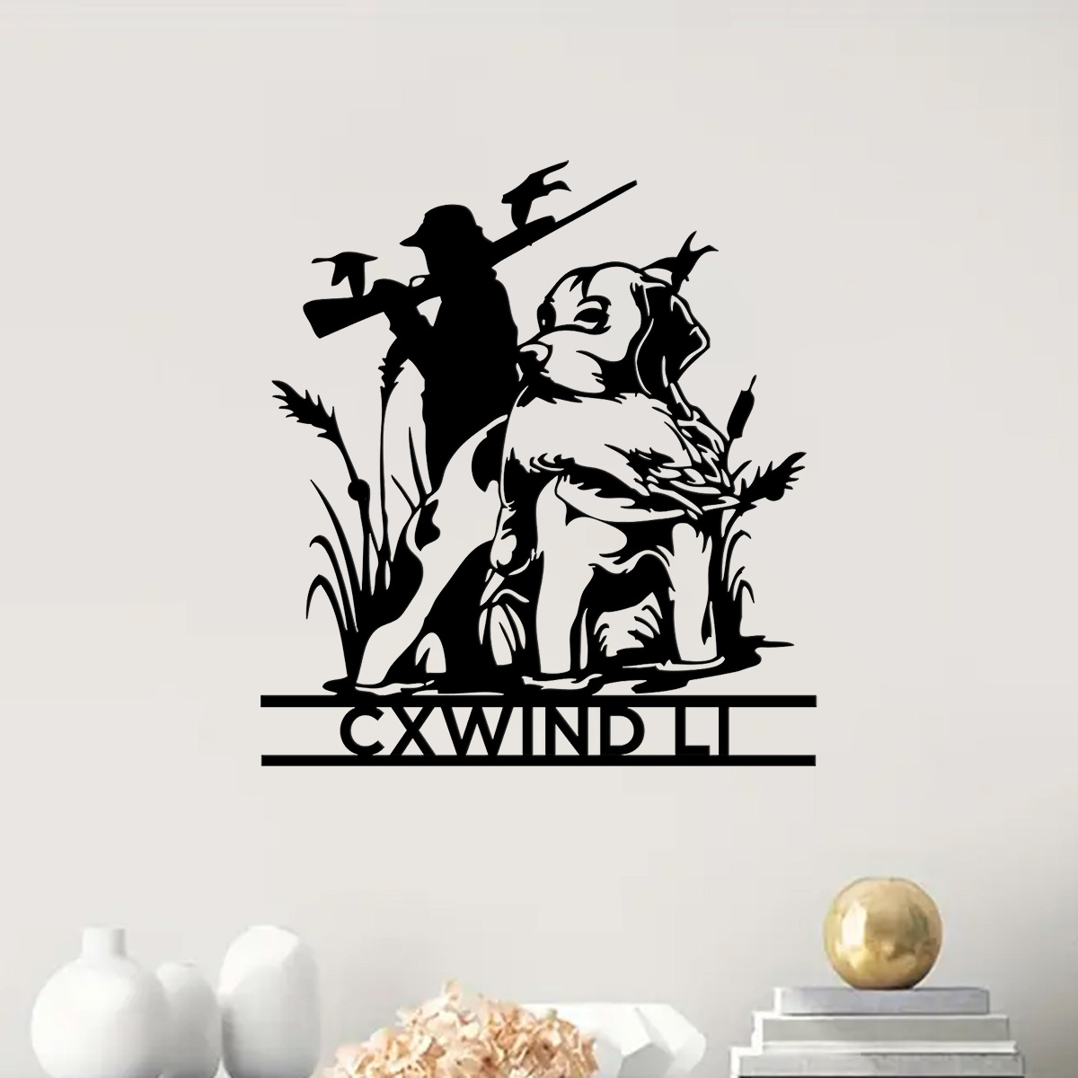 Custom Dog Hunting Metal Wall  - Home Decor Xmas Gifts avaliação e preço