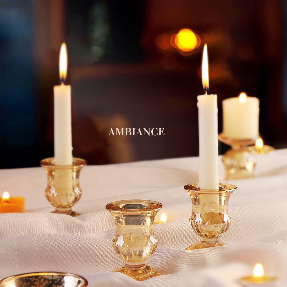 Gold Candlestick Holders Set o - Home Decor Gold avaliação e preço