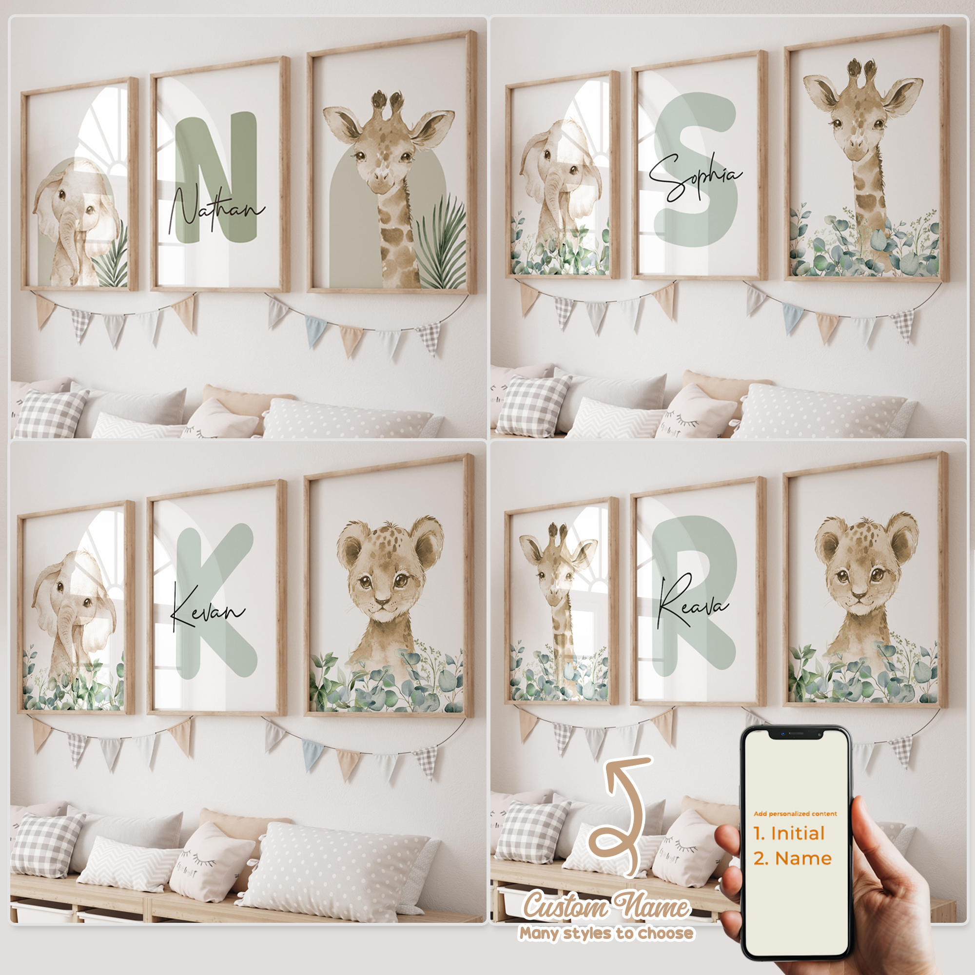 3pcs Personalized Custom Name  - Home Decor Solution avaliação e preço