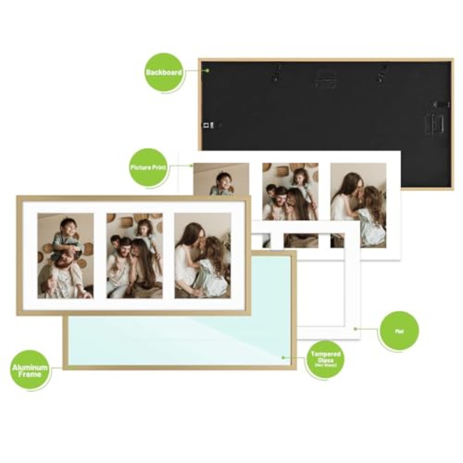 4x6 Aluminum Collage Frame Dis - Bamboo Photo Frame avaliação e preço