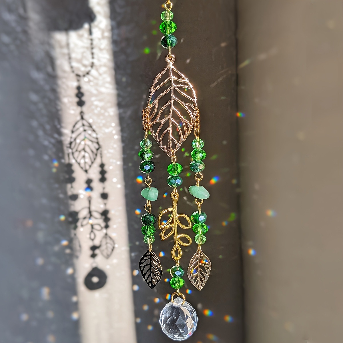 Green Crystal Suncatcher Hangi - Crystal Sun Catcher avaliação e preço