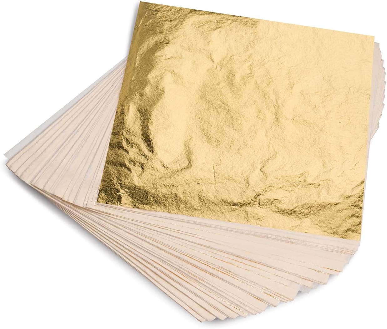 100 Gold Leaf Sheets 14x14 cm  - Home Decor Gold avaliação e preço