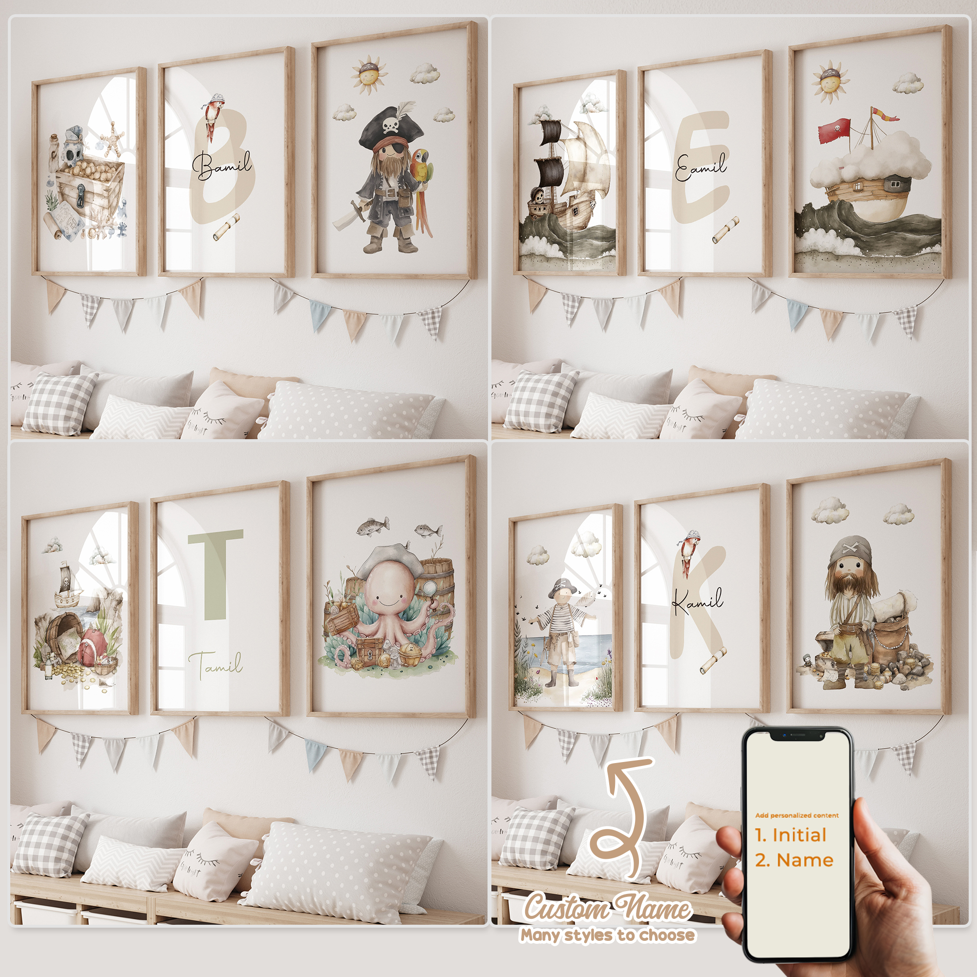 3pcs Personalized Custom Name  - Home Decor Solution avaliação e preço