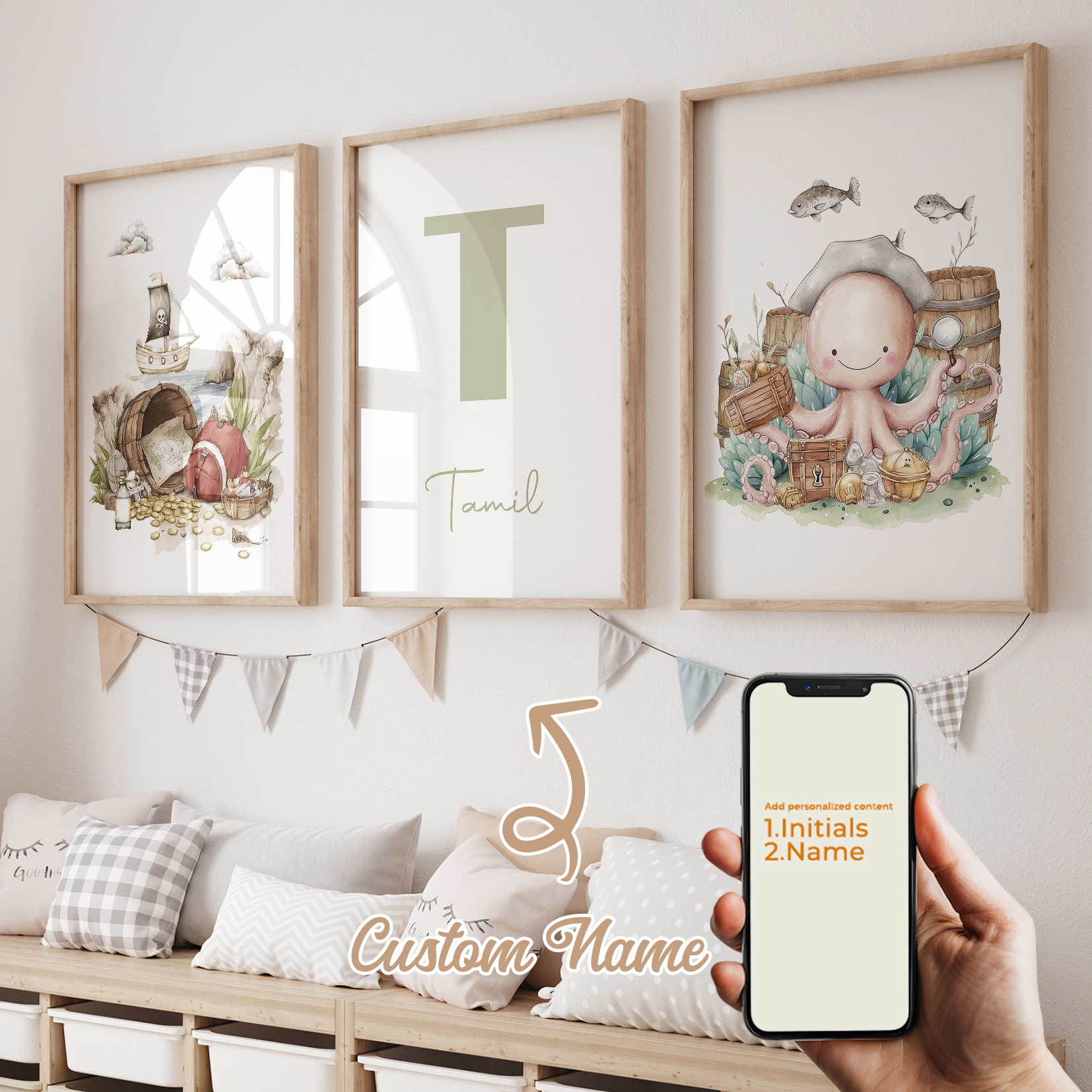 3pcs Personalized Custom Name  - Home Decor Solution avaliação e preço