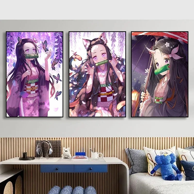 1pc frameless Demon Slayer Ani - Abstract Oil Painting avaliação e preço