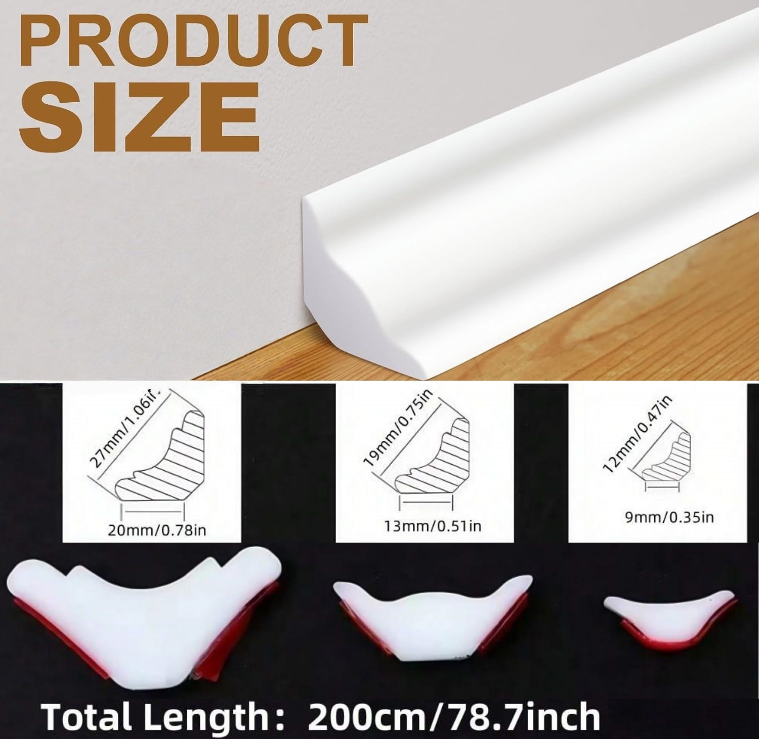 1pc Self-Adhesive TPE Material - Home Decor Wall Molding avaliação e preço