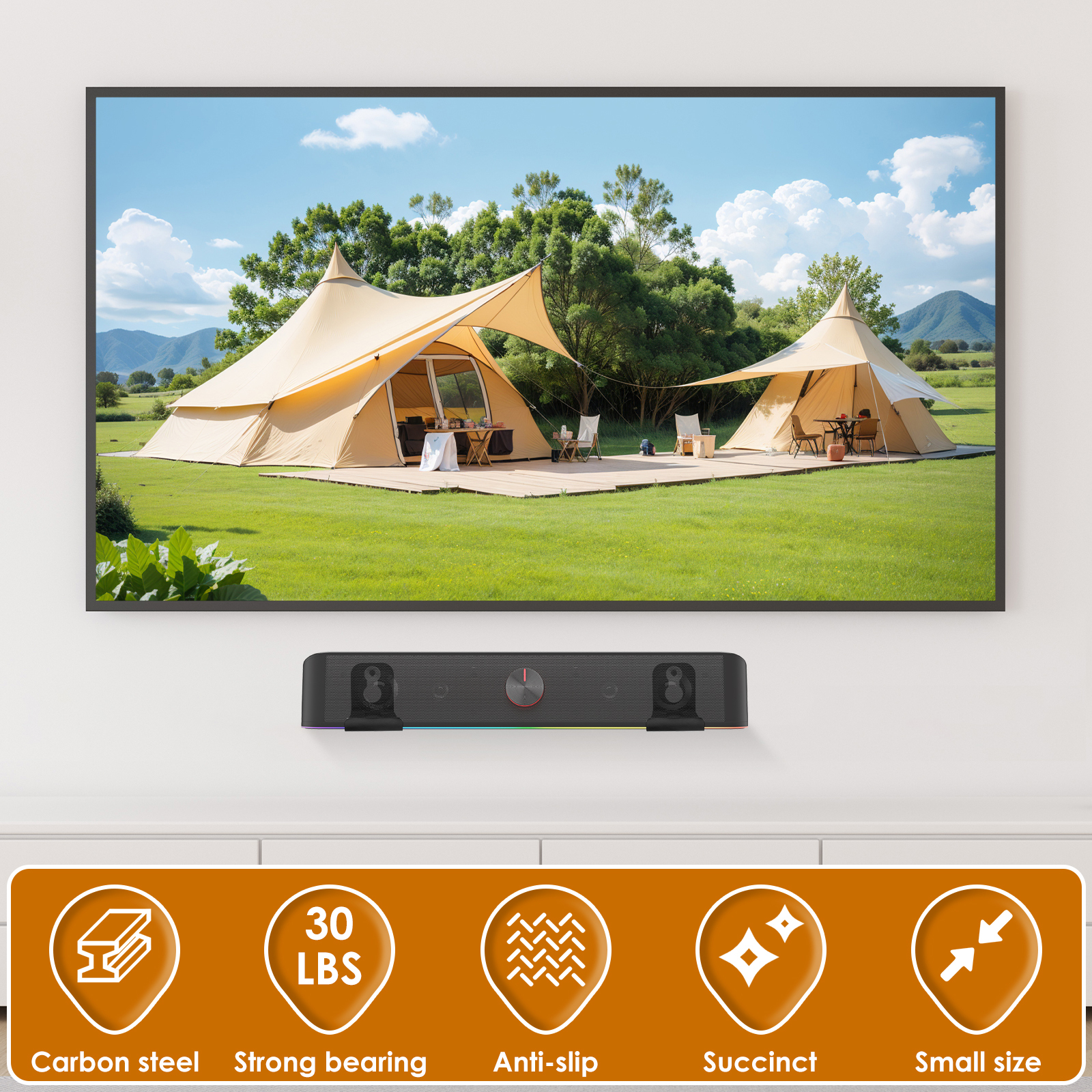 2Pcs Soundbar Speaker Stands W - Home Decor Solution avaliação e preço