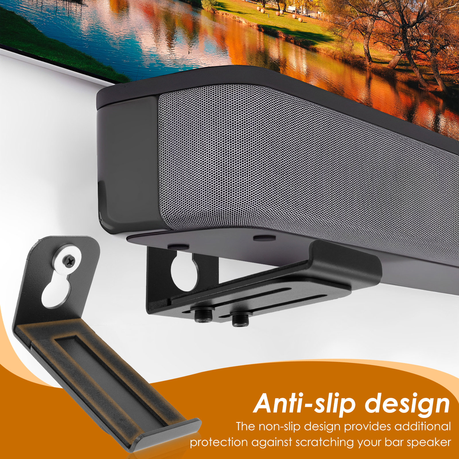 2Pcs Soundbar Speaker Stands W - Home Decor Solution avaliação e preço