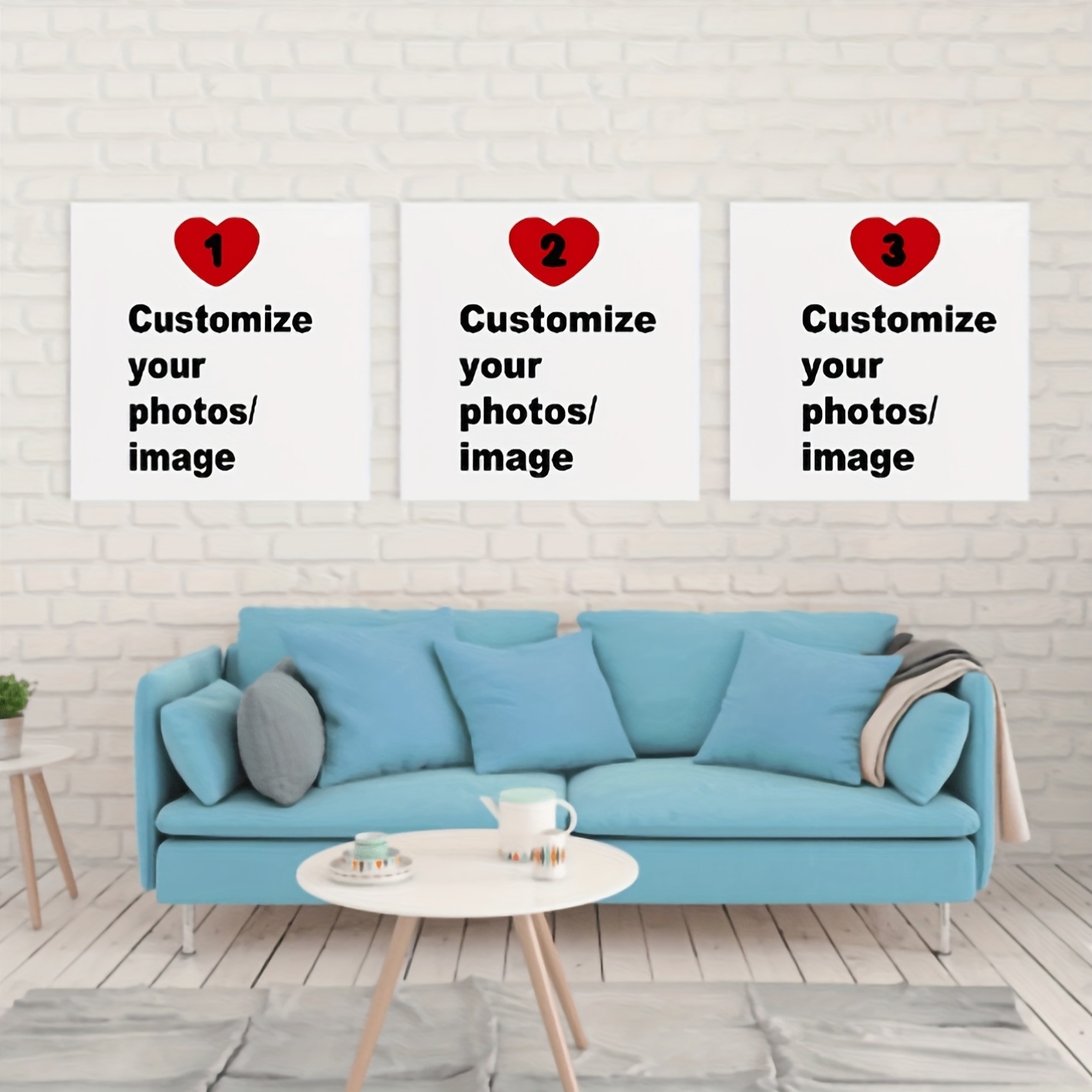 3pcs/set Custom Square Canvas  - Home Decor Kit avaliação e preço