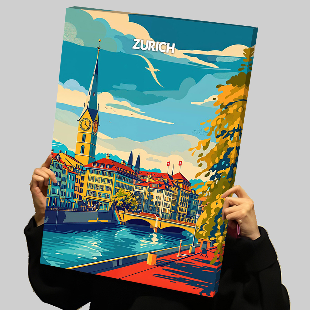 Zurich Serenity Travel Prints  - Home Decor Zurich avaliação e preço