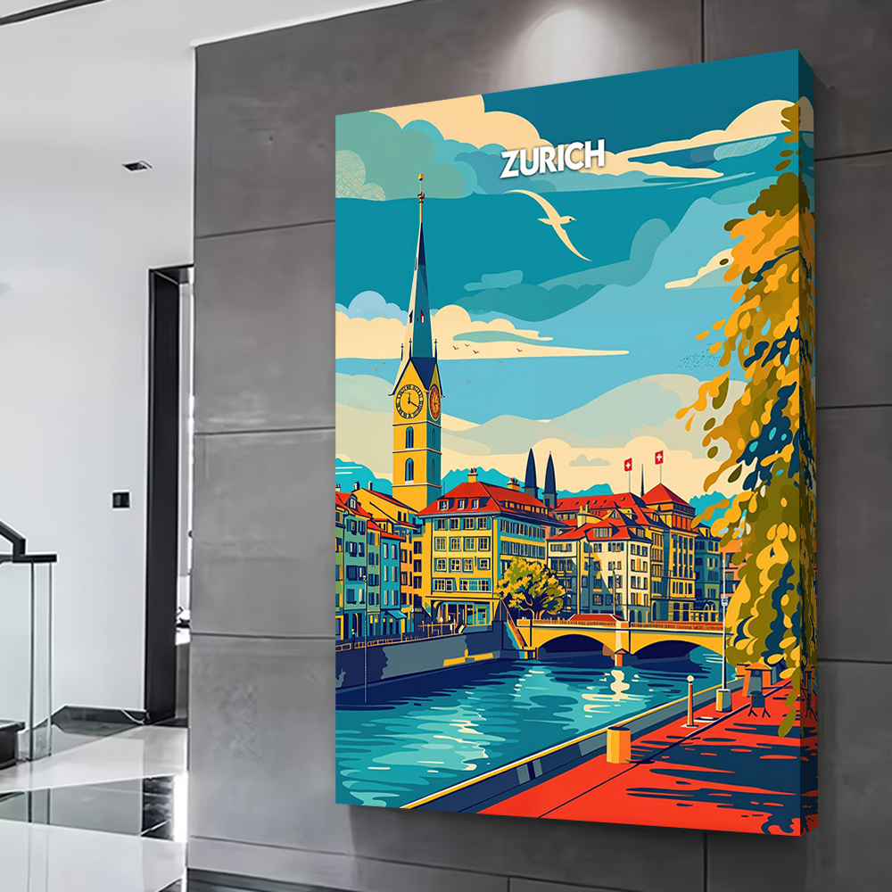Zurich Serenity Travel Prints  - Home Decor Zurich avaliação e preço