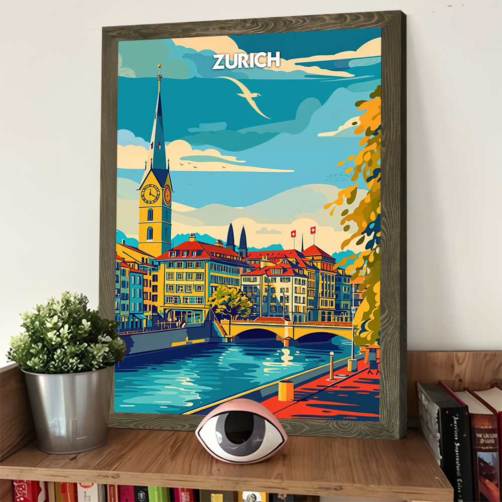 Zurich Serenity Travel Prints  - Home Decor Zurich avaliação e preço