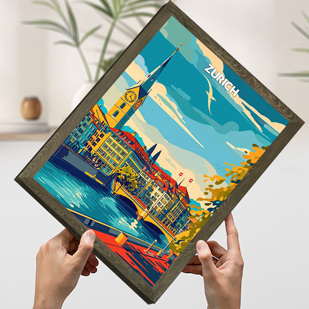 Zurich Serenity Travel Prints  - Home Decor Zurich avaliação e preço