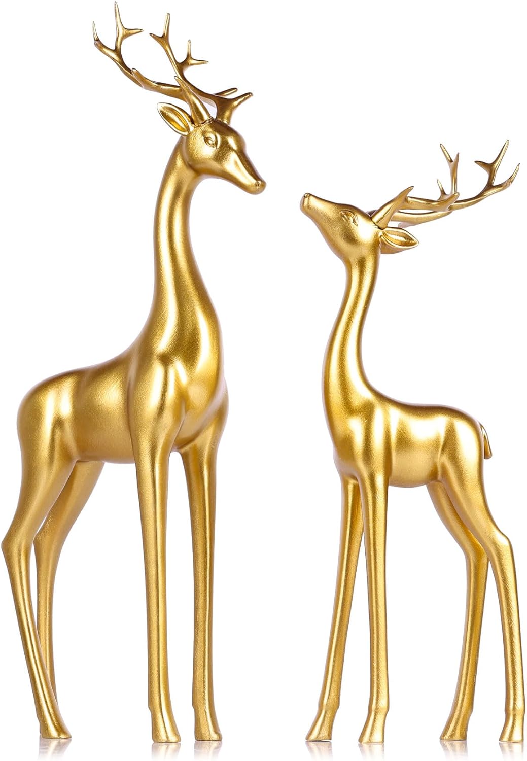 Large Gold Reindeer Figurines, - Home Decor Gold avaliação e preço