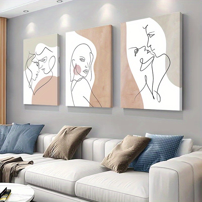3PCS Canvas With Frame Modern  - Abstract Oil Painting avaliação e preço