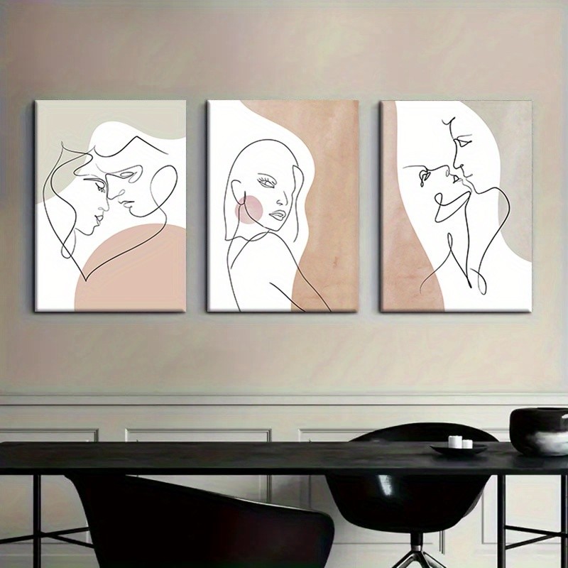 3PCS Canvas With Frame Modern  - Abstract Oil Painting avaliação e preço