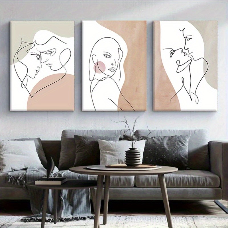 3PCS Canvas With Frame Modern  - Abstract Oil Painting avaliação e preço