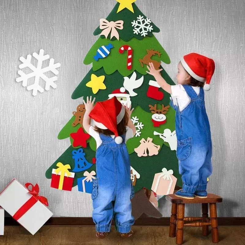 Kids DIY Felt Christmas Tree C - Home Decor Xmas Gifts avaliação e preço
