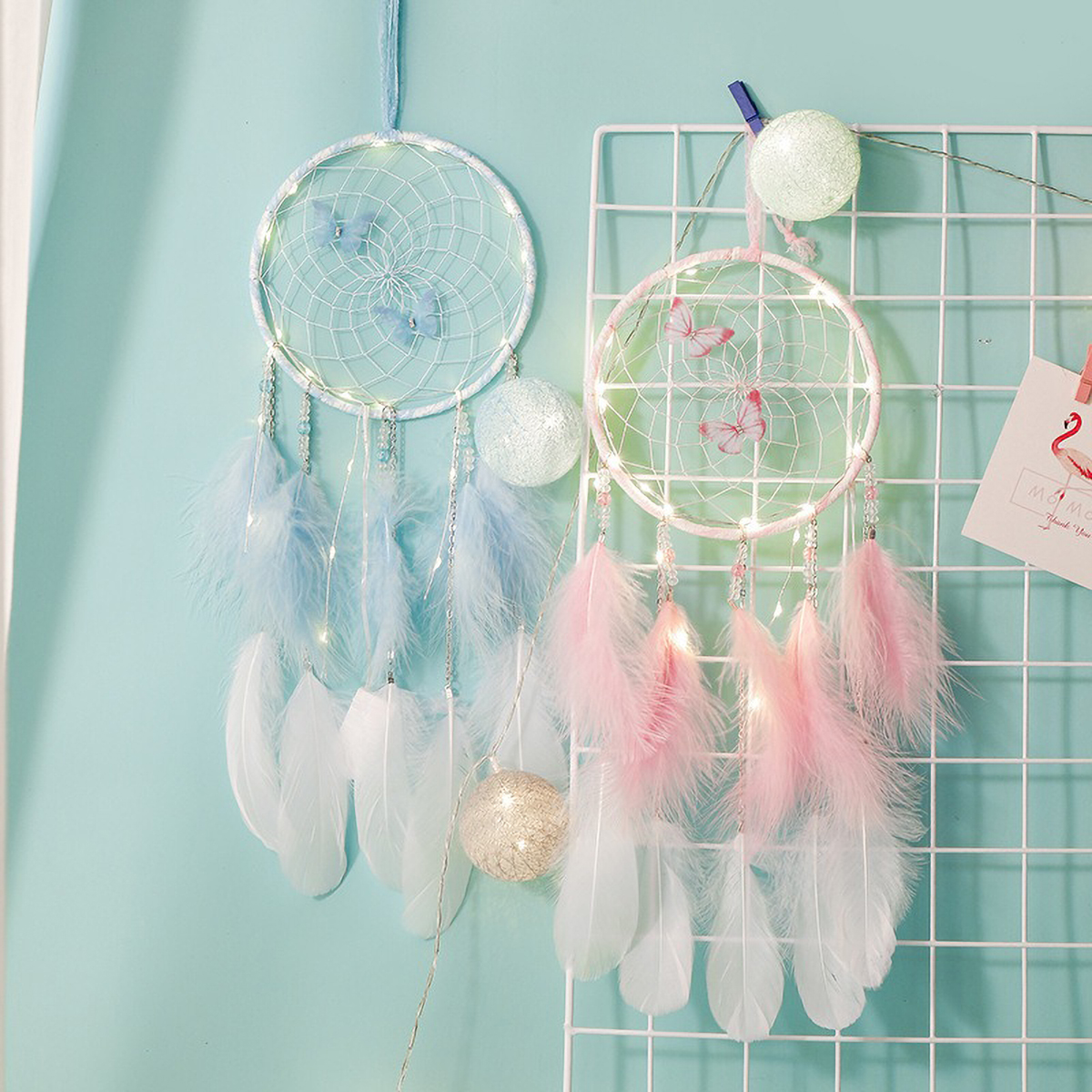 Colorful Boho Dreamcatcher - H - Boho Wind Chimes avaliação e preço