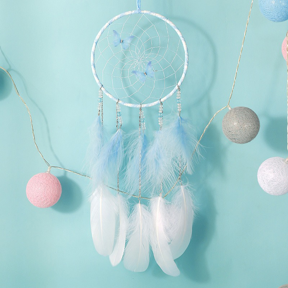 Colorful Boho Dreamcatcher - H - Boho Wind Chimes avaliação e preço