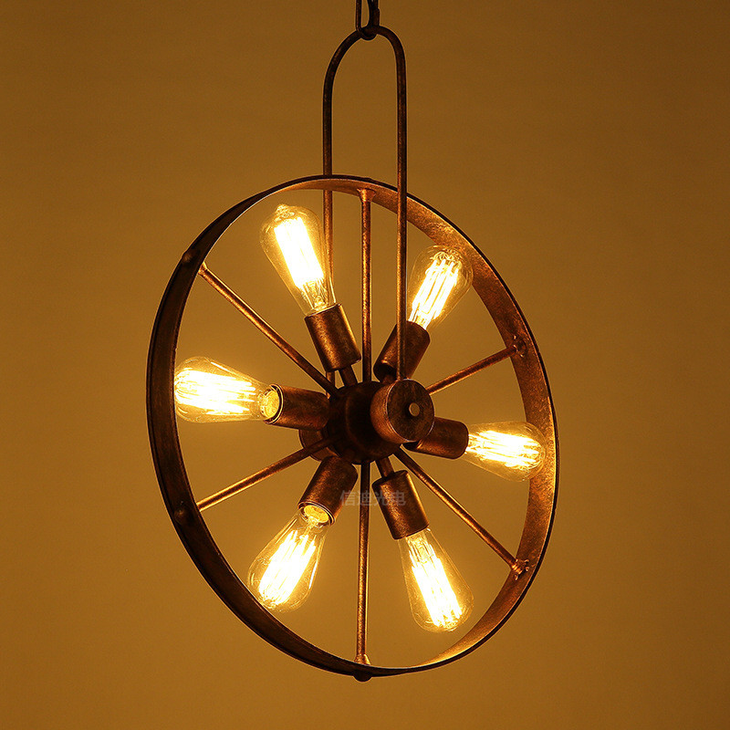 Retro Vintage Wheel chandelier - Home Decor On Wheels avaliação e preço