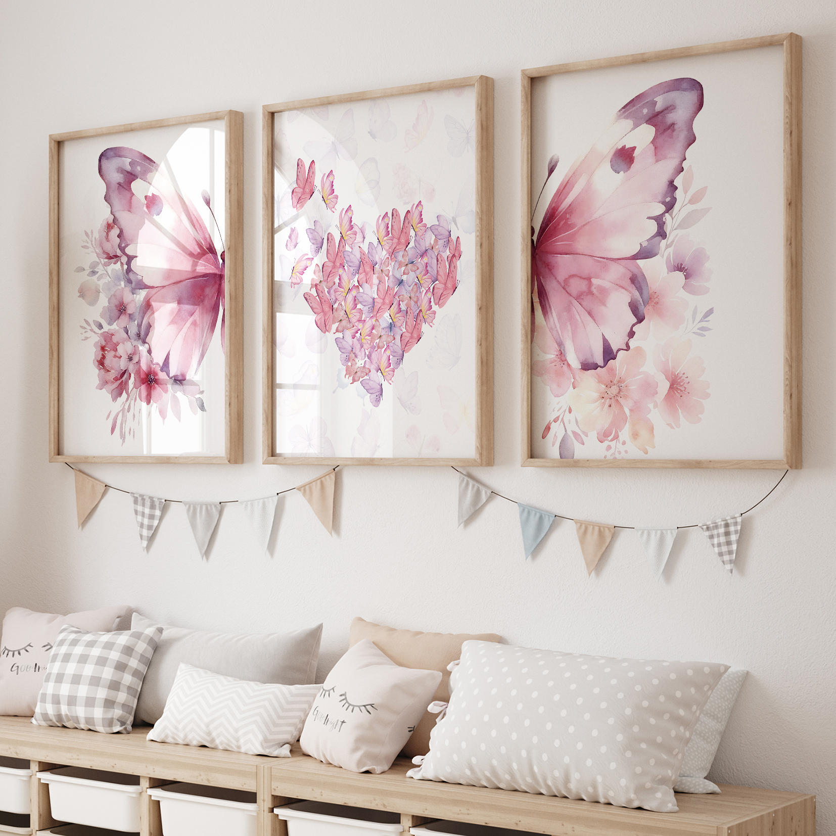 3pcs Cartoon Children Pink Lov - Home Decor Solution avaliação e preço