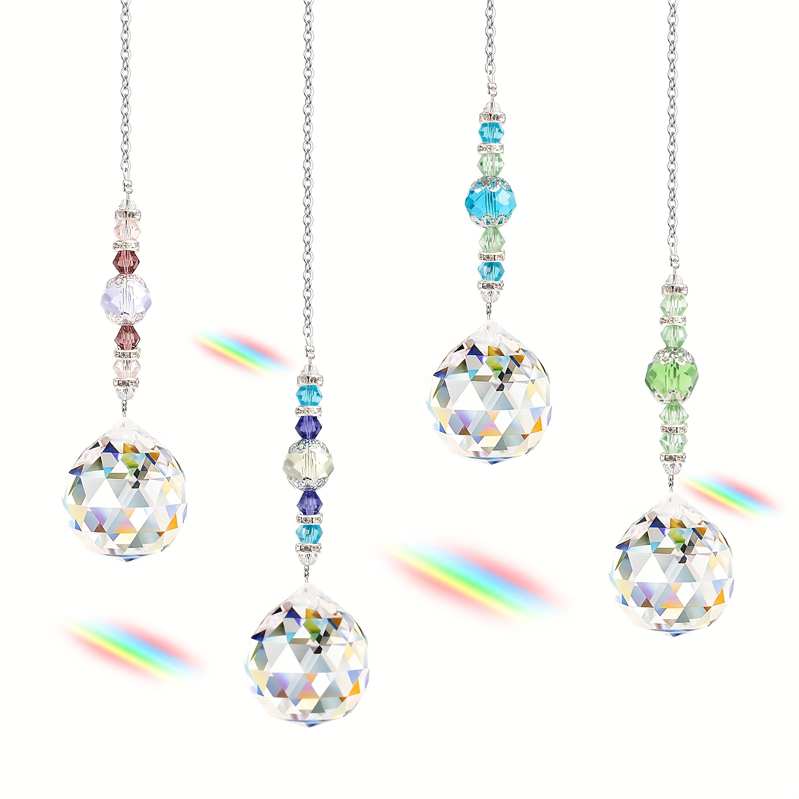 4 Pcs Window Crystal Suncatche - Crystal Sun Catcher avaliação e preço