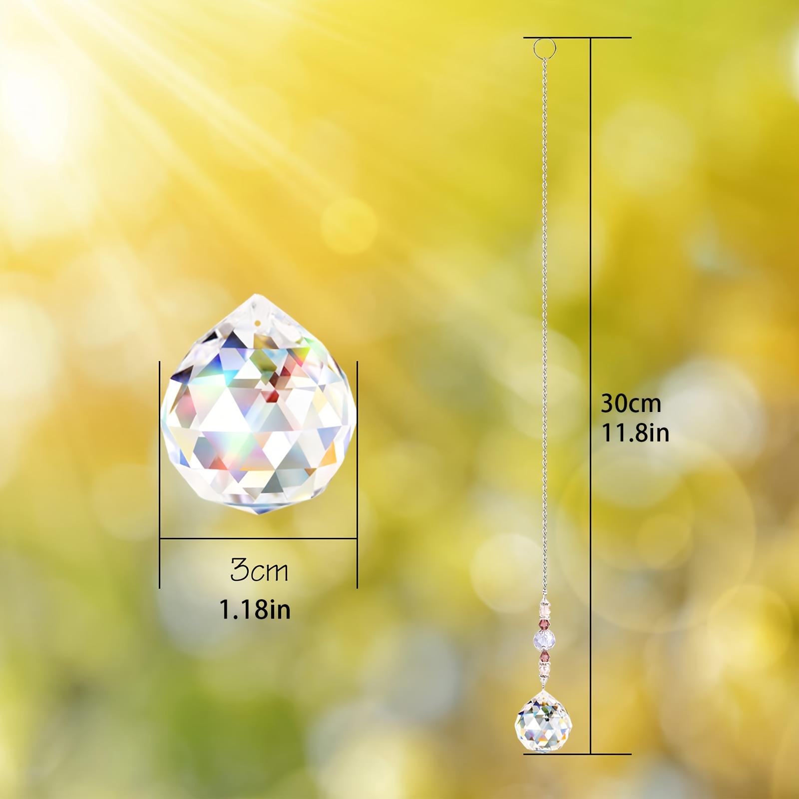 4 Pcs Window Crystal Suncatche - Crystal Sun Catcher avaliação e preço
