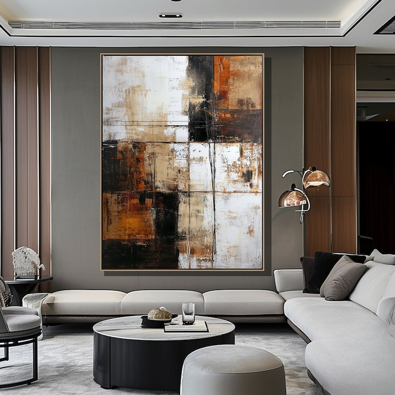 Original Modern Abstract Brown - Abstract Oil Painting avaliação e preço