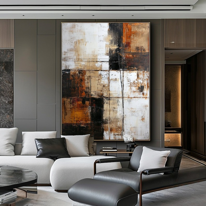 Original Modern Abstract Brown - Abstract Oil Painting avaliação e preço