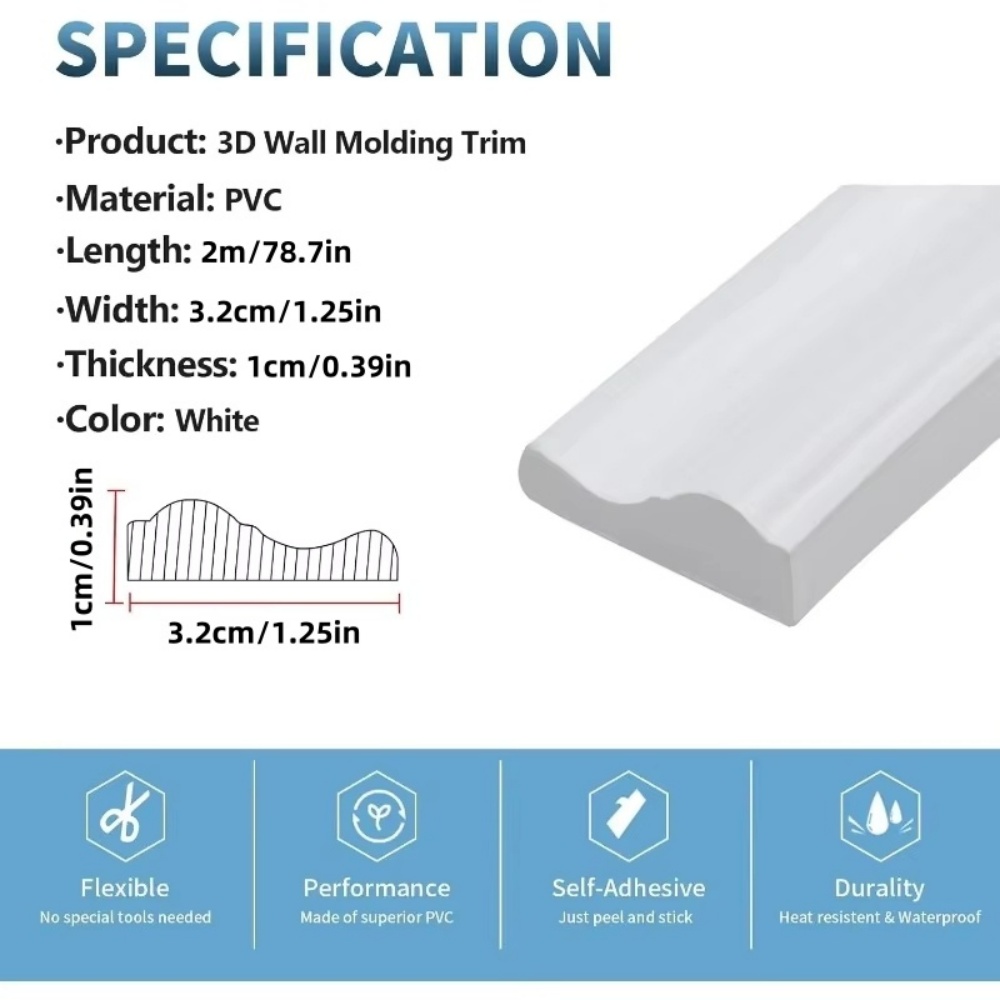 1Roll 2M Peel and Stick Panels - Home Decor Wall Molding avaliação e preço