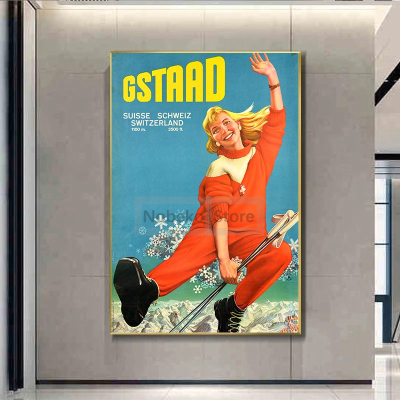 Switzerland Vintage Travel Pos - Home Decor Zurich avaliação e preço