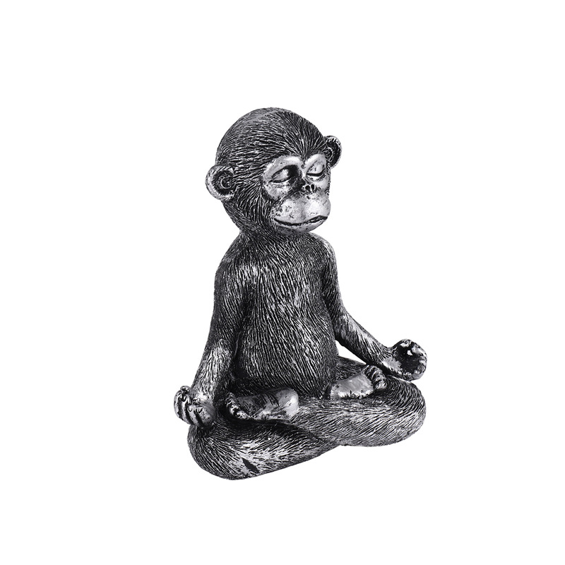 Meditating Monkey Statue Resin - Home Decor Yoga avaliação e preço